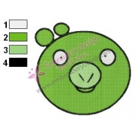 Greedy Pig Angry Birds Embroidery Design 02